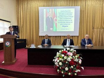 Zəngilan Rayon İcra Hakimiyyətinin təşkilatçılığı ilə Azərbaycan Respublikasının Prezidenti cənab İlham Əliyevin Yeni Azərbaycan Partiyasının VIII Qurultayındakı nitqindən irəli gələn vəzifələrə dair müşavirə keçirilib.